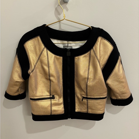✨Chanel vintage, evening jacket, gold/black, size US 8 ✨ - Picture 8 of 10
